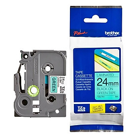 Mua Nhãn tiêu chuẩn Brother TZe-751  (24mm x 8m - Chữ đen trên nền xanh lá  chống thấm nước) - Hàng chính hãng