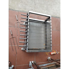 Máy nướng thịt - bếp nướng thịt tự động tặng kèm 10 xiên 1 và 2 xiên 3 inox