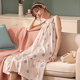 Váy ngủ 2 dây sexy tiện lợi ,vải cotton 100% thoáng mát