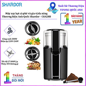 Máy xay hạt cà phê và gia vị đa năng Shardor CG628B công suất 200W - Hàng nhập khẩu