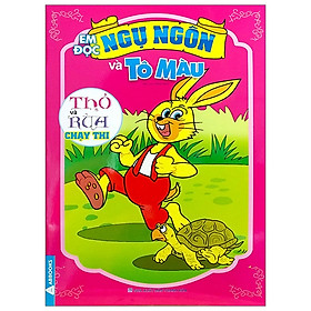 [Download Sách] Em Đọc Ngụ Ngôn Và Tô Màu: Thỏ Và Rùa Chạy Thi