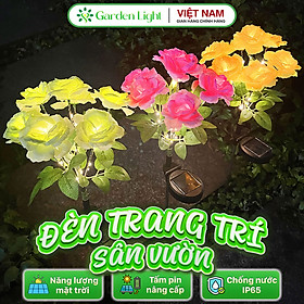 Mua Đèn trang trí năng lượng mặt trời hoa hồng  tích kiệm điện  bóng siêu sáng  chống thấm nước - DA3154