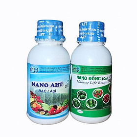 Bộ đôi Nano Đồng Bạc lọ 100ml Diệt khuẩn và nấm hại Lan, cây trồng.