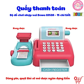 Đồ chơi siêu thị Quầy thanh toán 15 món có dùng pin - BOWA 8352A