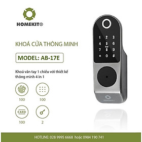Mua Khóa cửa cổng một chiều vân tay điện tử thông minh HOMEKIT AB-17E mật khẩu  thẻ từ và chìa cơ - lắp đặt tận nhà