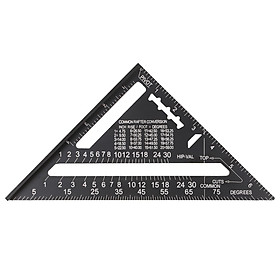 7 Inch Rafter Square Aluminum Alloy Metric Triangle Ruler Double Scale Triangle Protractor Layout Gauge High Precision