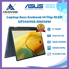 Mua Laptop Asus Zenbook 14 Flip OLED UP3404VA-KN039W (Intel Core I7-1360P | 16GB | 512GB | Intel Iris Plus | 14.0-inch OLED WQXGA+ | Win 11 | Xanh) - Hàng Chính Hãng - Bảo Hành 24 Tháng