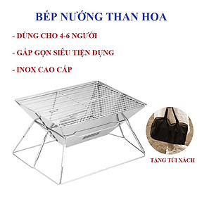 Mua Bếp Nướng  Không Khói - Bếp Nướng Than Hoa Inox 304 Cỡ Lớn Cho 2 Đến 6 Người