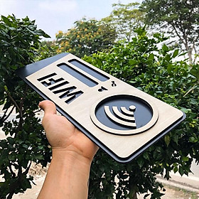 Bảng ghi mật khẩu wifi dán tường bằng gỗ mẫu  mẫu: VIAN01
