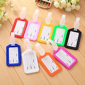 COMBO 10 Thẻ Hành Lý Name Tag Vali Du Lịch Móc Treo Cặp Sách Balo Đánh Dấu Ghi Tên Dễ Thương 8x5cm
