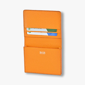 Hình ảnh Card holder gâp lịch thiệp BSB Leather Màu Cam BSB1080