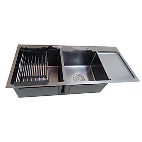 Mua CHẬU RỬA BÁT NANO 2 HỐ BÀN TRƠN 100x48 cm nhập khẩu chính hãng GROVES