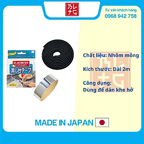 Combo Cuộn mút dày giúp cách âm, bịt kín khe hở cửa + Băng dính nhôm dán kẽ hở ở bếp, bồn rửa bát, bề mặt kim loại nội địa Nhật Bản