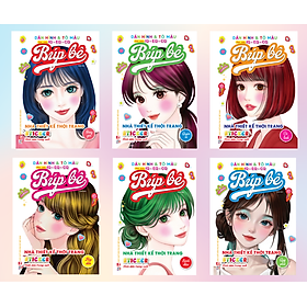 Combo Trọn Bộ 6 Cuốn Bóc Dán Hình Sticker Trong Suốt & Tô Màu Búp Bê - Nhà Thiết Kế Thời Trang (VT)