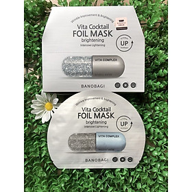 Combo 10 Mặt nạ cao cấp dưỡng sáng da và làm mờ vết thâm Banobagi Vita Cocktail Brightening Foil Mask - Intensive Brightening 30ml x10