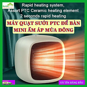 Mua MÁY QUẠT SƯỞI PTC ĐỂ BÀN MINI ẤM ÁP MÙA ĐÔNG   BAHAMAR  Ứng dụng: Trong Gia Đình  Phòng Khách  Phòng làm việc  nhà
