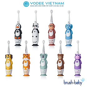 Brush-Baby Bàn chải điện sóng âm WildOnes kèm sạc, 2 chế độ làm sạch răng an toàn và hiệu quả cho bé (0 - 10 tuổi)