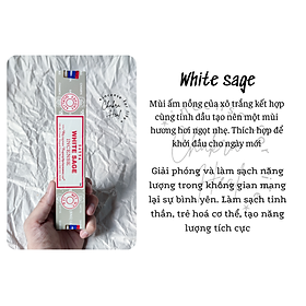 White Sage Satya Incense Hương Xô Thơm Trắng Làm Sạch Năng Lượng l Chakra Heal Incense - Cây