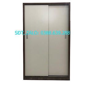 Tủ Áo Cửa Lùa 1m2 Gỗ MDF Melamine Cánh Trắng
