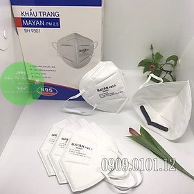 Khẩu trang Mayan PM2.5 BH9501 đệm mũi lọc kháng khuẩn than hoạt tính, Khẩu trang N95 cao cấp