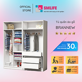 Mua Tủ áo gỗ công nghiệp thiết kế nhỏ gọn SMLIFE Brannew