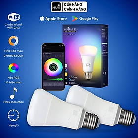 Mua Bộ 2 bóng đèn LED tròn thông minh HuePress Bulb L1 Wifi RGBCW 9W Wifi control