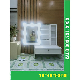Mua Bàn trang điểm bệt 70/trượt/led/trắng