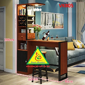 Mua Quầy bar mini kết hợp tủ rượu VKB05( không kèm ghế) - Nội thất lắp ráp Viendong Adv
