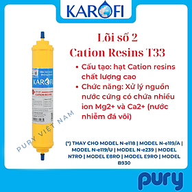 Lõi 2  OCB – GAC - CATION RESINS KAROFI- HÀNG CHÍNH HÃNG - THAY CHO MODEL N-e118, N-e119/A, N-e119/U, N-e239, N7RO, E8RO, E9RO, B930