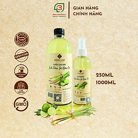 Combo Nước lau sàn nhà và Xịt phòng tinh dầu sả đuổi muỗi, khử mùi, diệt khuẩn Bình Lam Natural 1000ml - 250ml