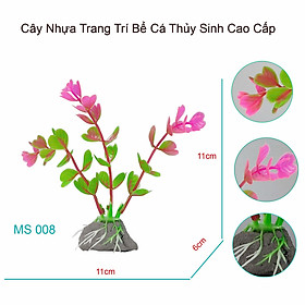 Cây Nhựa 11cm Trang Trí Bể Cá Mini, Thủy Sinh, Non Bộ MS008