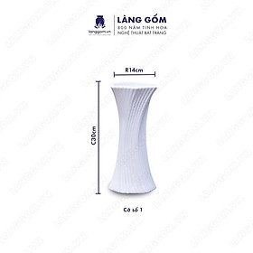 Mua Bình hoa  lọ hoa Gốm sứ Bát Tràng cao cấp Men trắng ly xoắn dùng làm quà tặng  trang trí - Làng Gốm Bát Tràng