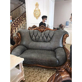 Bộ SOFA-M-XANH-8862 Ghế 2 mang phong cách Tân Cổ Điển sang trọng kiến tạo không gian quý tộc cho phòng khách