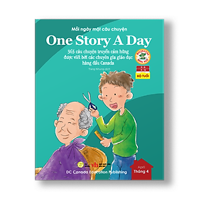 Sách - One Story A Day -  CUỐN 4 : 365 câu chuyện phát triển IQ, EQ cho bé - Bản song ngữ tặng kèm file nghe