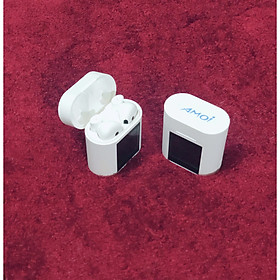 Tai nghe bluetooth không dây AMOI M6 Plus tích hợp đo nhiệt độ cơ thể, bluetooth 5.0, chống nước IP4, nghe nhạc và đàm thoại phù hợp cho mọi loại điện thoại-Hàng chính hãng