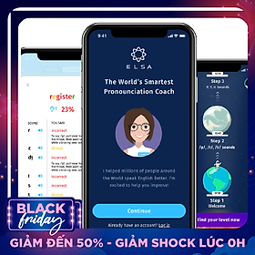 Phát âm tiếng Anh chuẩn bản xứ cùng ELSA SPEAK - Gói học ELSA Pro thời hạn 3 tháng