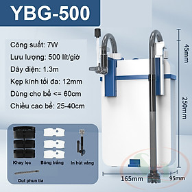 Lọc treo Sunsun YBG 300, 400, 500, 600 hút váng xoay lọc mini bể cá tép thủy sinh