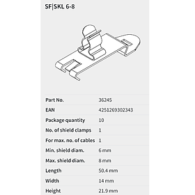 Mua EMC shield clamps | Kẹp shield cho cáp