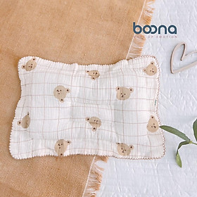 Mua  Sơ sinh  Gối Xô Organic Muslin chống bẹp đầu loại mỏng phù hợp cho bé sơ sinh - Hãng Boona
