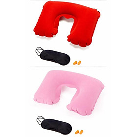 Mua Gối hơi du lịch tặng kèm bịt mắt  bịt tai