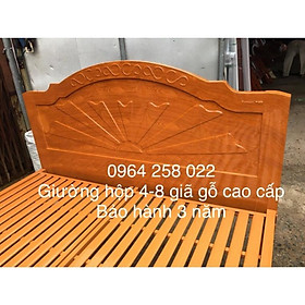 Giường Sắt Giã gỗ khung 5-10 cao cấp - 1m6x2m - Hcm - Bảo hành 3 năm