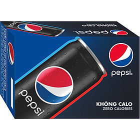 Thùng 24 Lon Nước Uống Có Gaz Pepsi Không Calo (320ml/Lon)