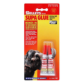 Bộ 2 Tuýp Keo Dán Đa Năng Selleys Supa Glue (3ml / Tuýp)