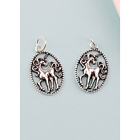 Combo 2 cái charm bạc thái hình ngựa kỳ lân treo - Ngọc Quý Gemstones