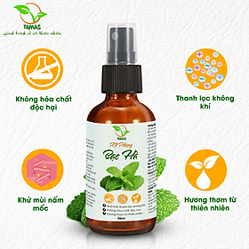 Xịt thơm phòng hương Bạc Hà chai 50ml - Kháng khuẩn, Khử mùi