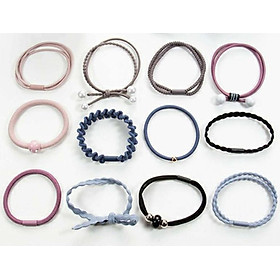 Sét 12 dây buộc tóc Hàn Quốc