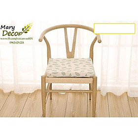 Mua Đệm ngồi mút vải linen Lá xanh - B04