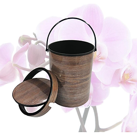 Mua Thùng (bật) rác lật tròn vân gỗ NO 8036