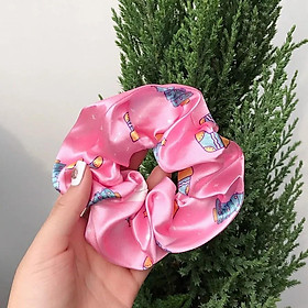 Cột tóc Scrunchies họa tiết Noel giáng sinh