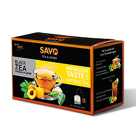 Trà SAVO Đào (Peach Tea) - Hộp 25 Gói x 2g 